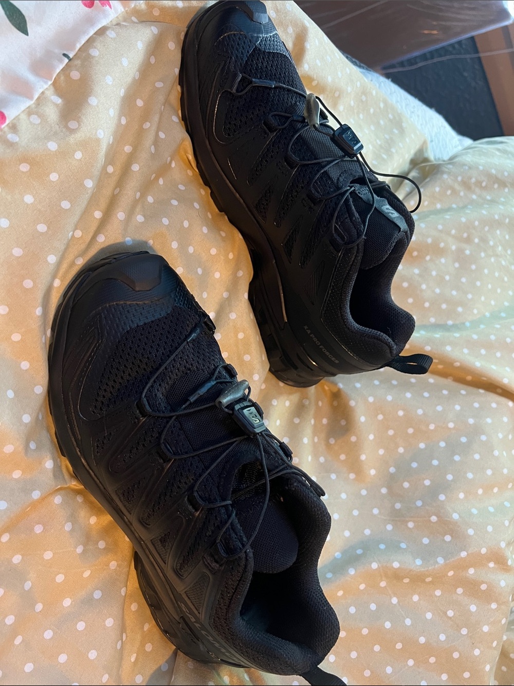 Salomon Women's Black Athletic Trail Shoes with Quick-Lace - Picture 3 of 5